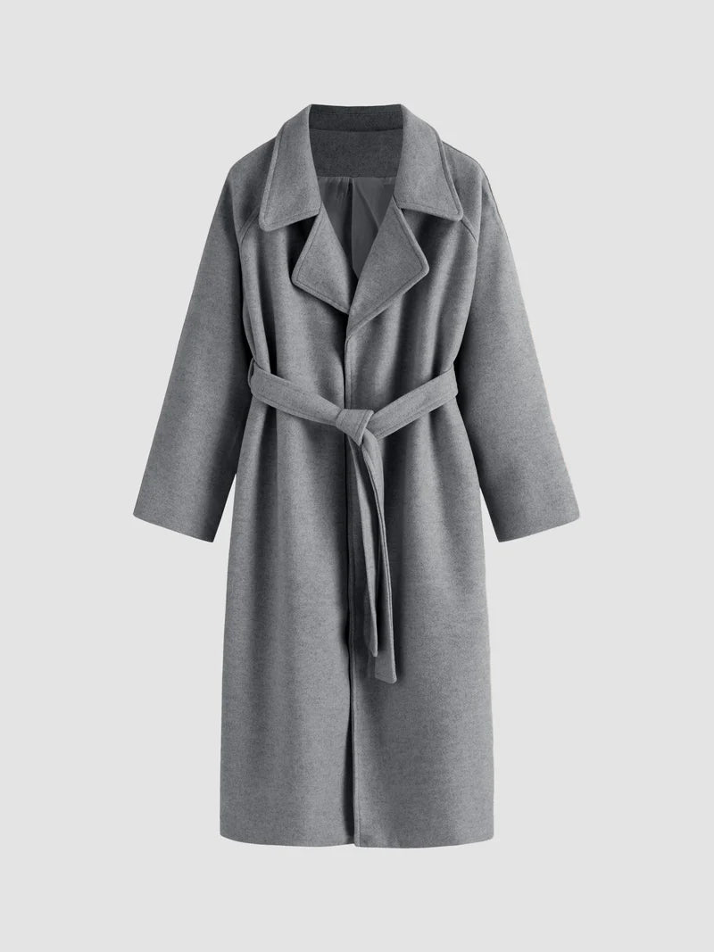 Talitha - Damen Lange Wollmantel