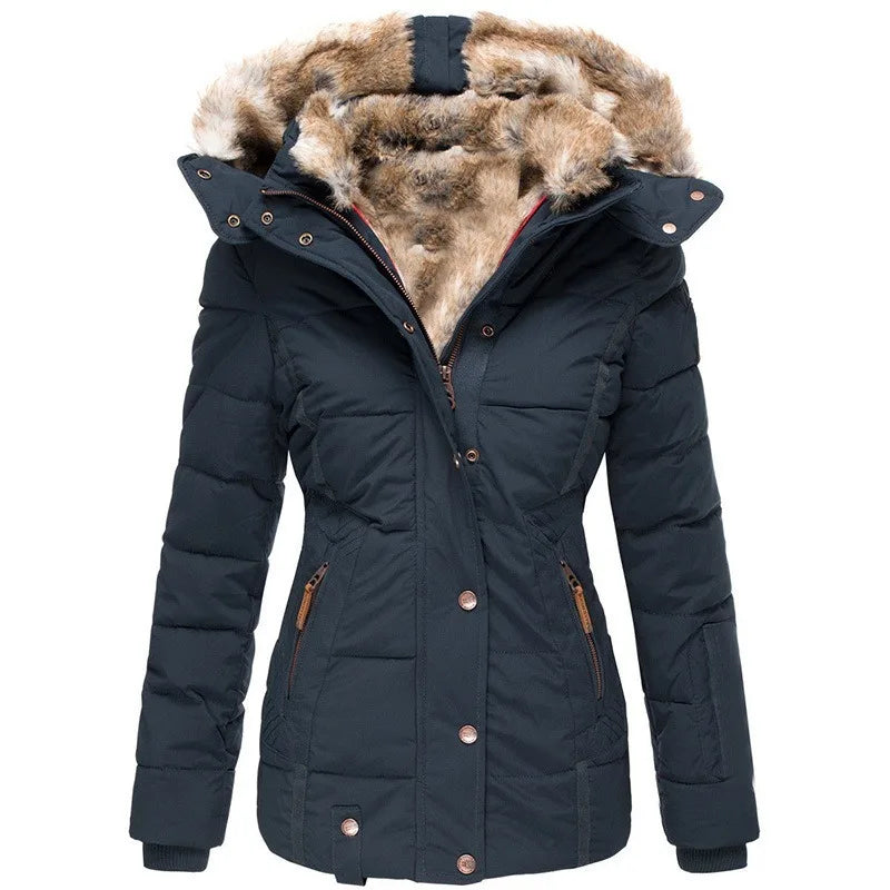 Tommy | Veste femme à col en fourrure