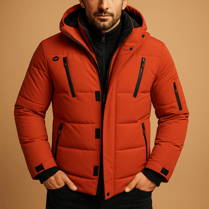 Herrenjacke – Regulär Fit – Wasserdichte Winterjacke mit Kapuze