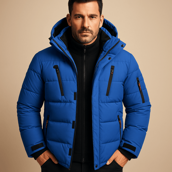 Herrenjacke – Regulär Fit – Wasserdichte Winterjacke mit Kapuze