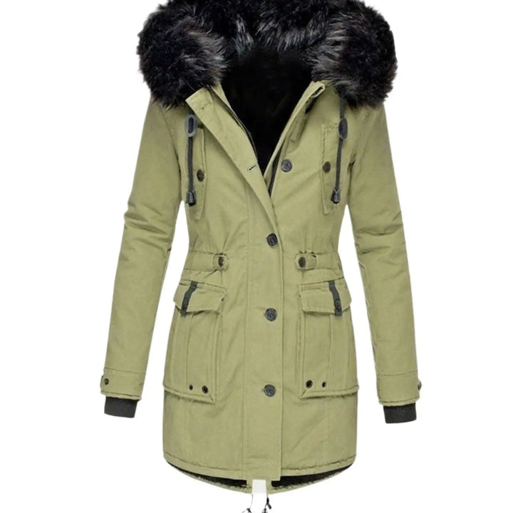Aria | Damen Parka mit dickem Kunstfell und Kapuze