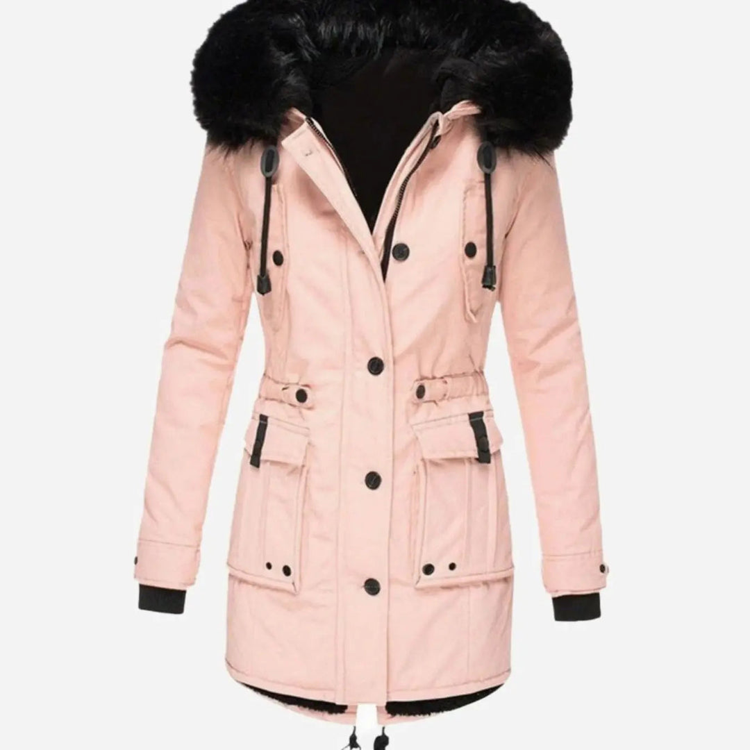Aria | Damen Parka mit dickem Kunstfell und Kapuze