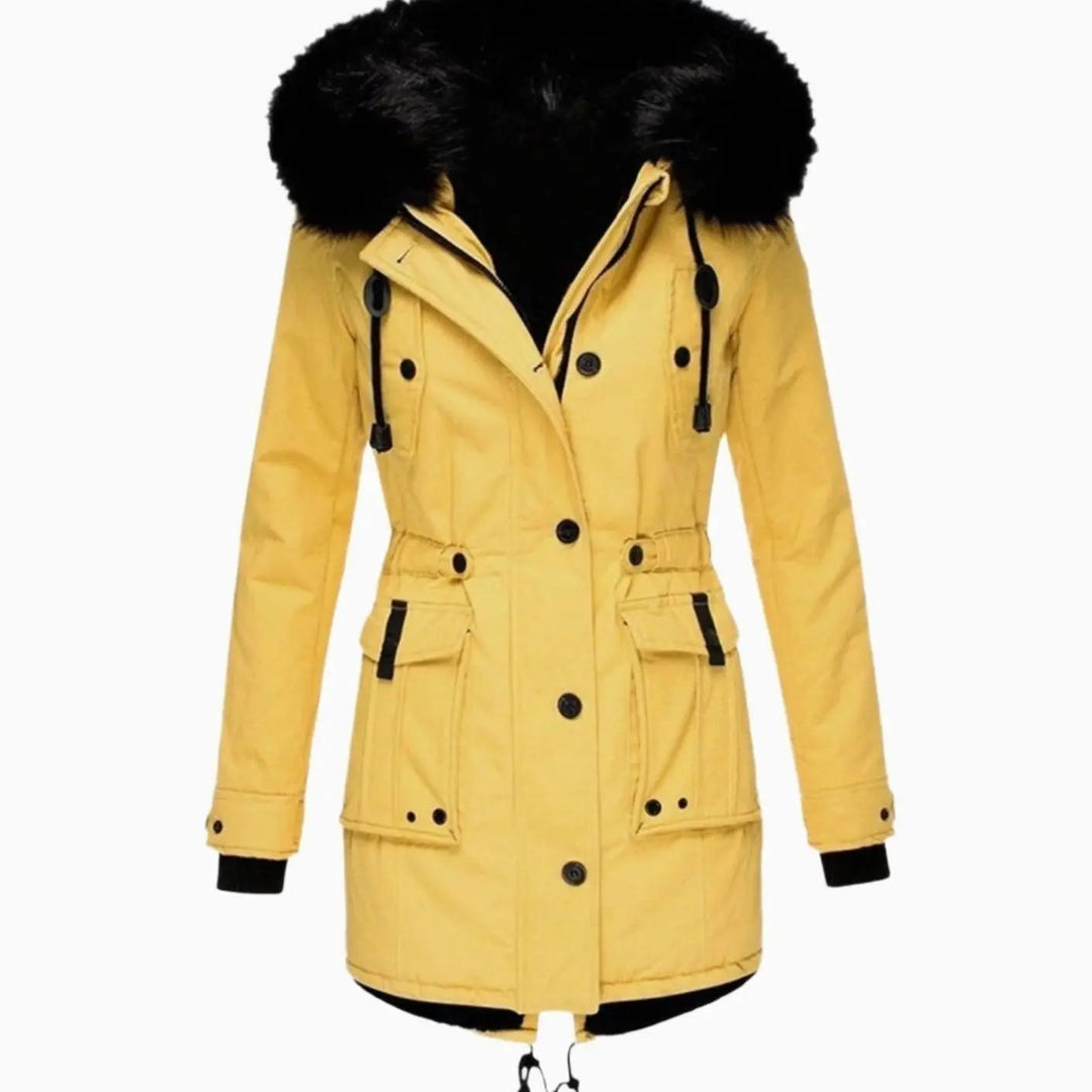 Aria | Damen Parka mit dickem Kunstfell und Kapuze
