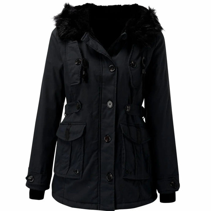 Aria | Damen Parka mit dickem Kunstfell und Kapuze